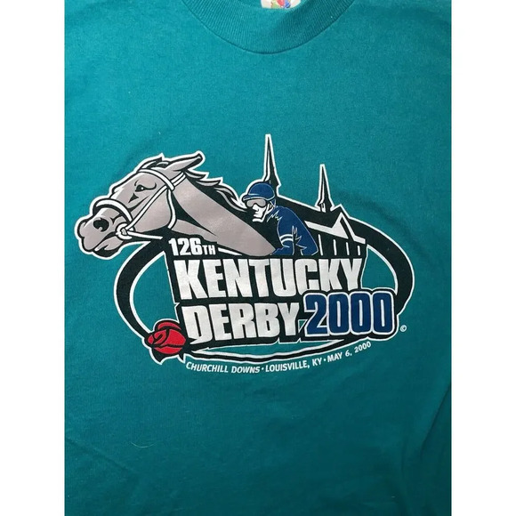 Vintage 2000 Kentucky Derby 126 T Shirt Single Stitch Horse Racing Adult M RARE‎ - Picture 2 of 7